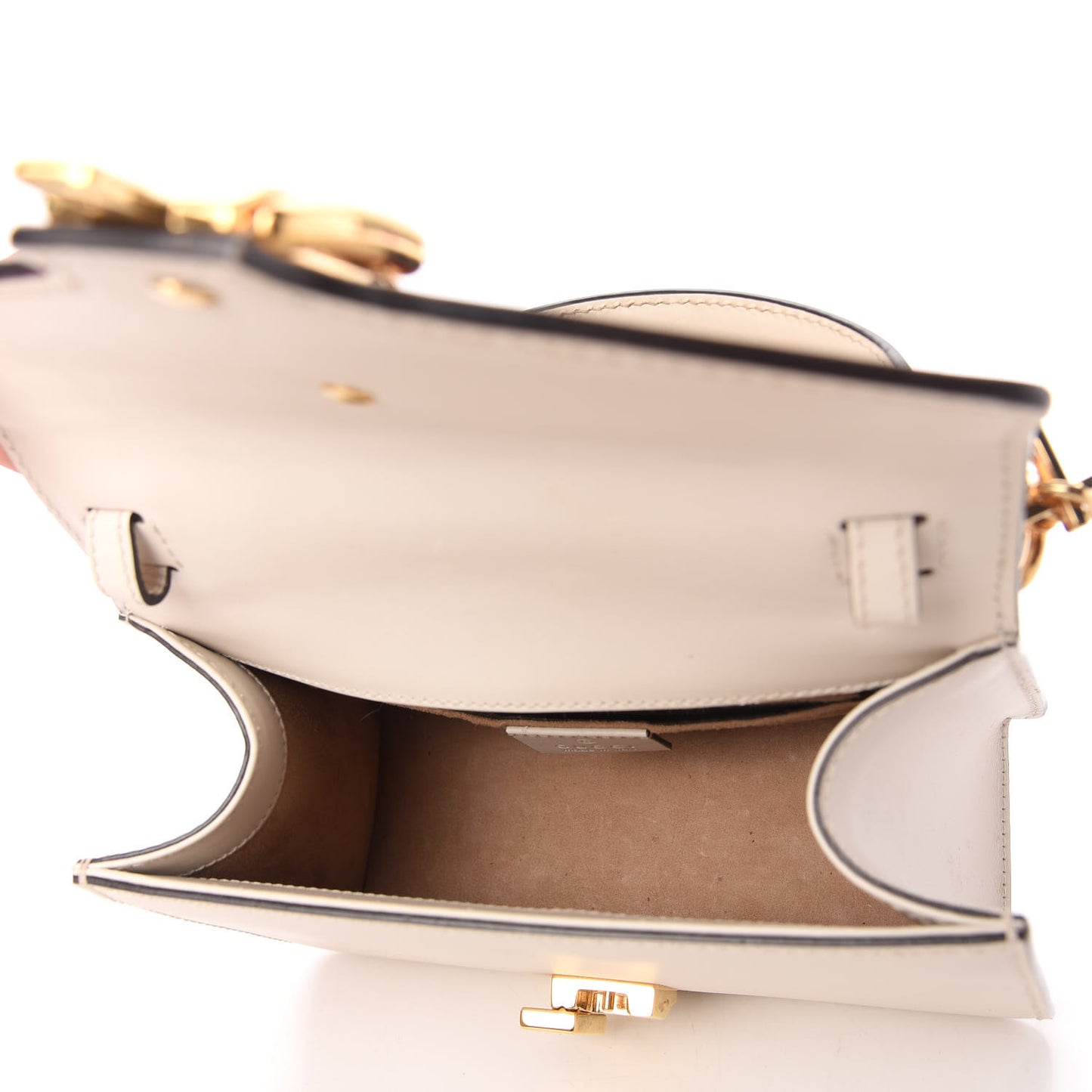 Calfskin Mini Sylvie Top Handle Bag White