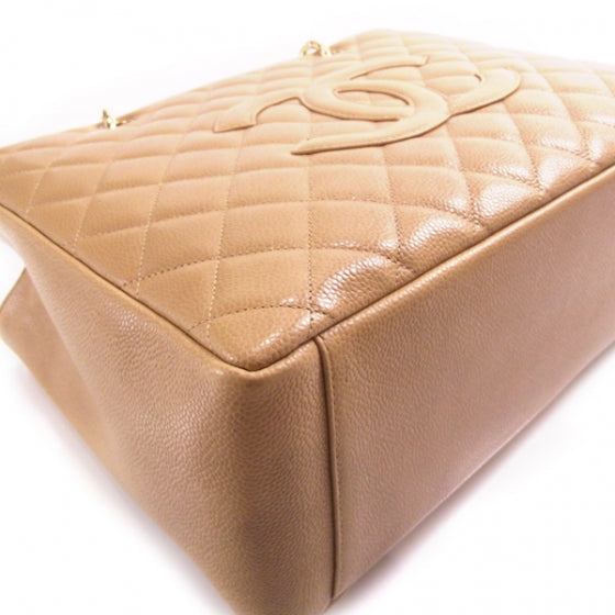 Chanel Caviar CC Shopper Tote Tan 6 of 11
