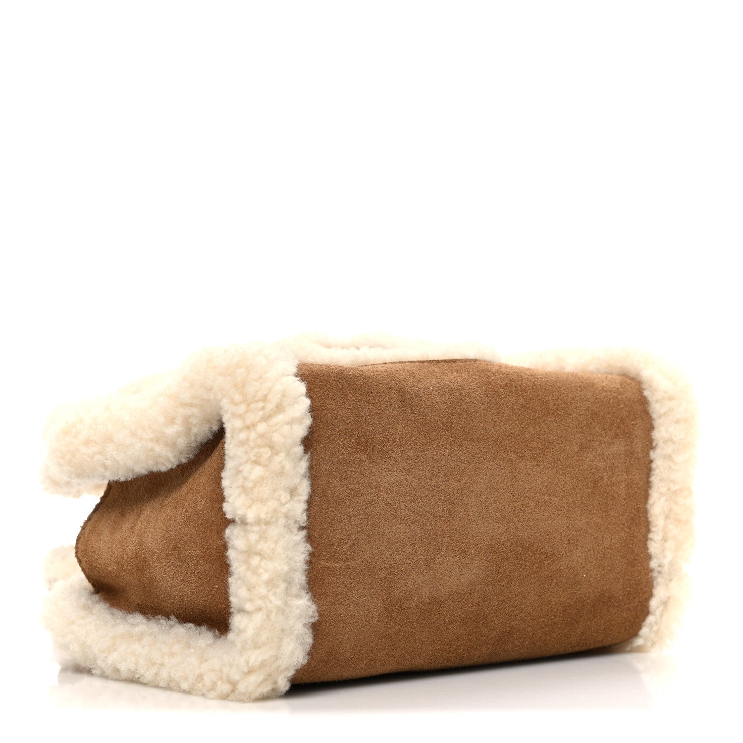 Telfar X UGG Suede shearling Small Shopping Bag Chestnut 4 of 12