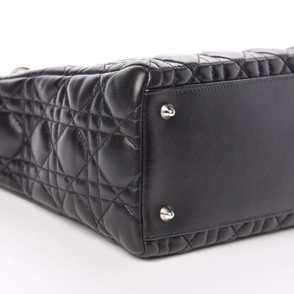 Christian Dior Lambskin Cannage Medium Lady Dior Black 11 of 12