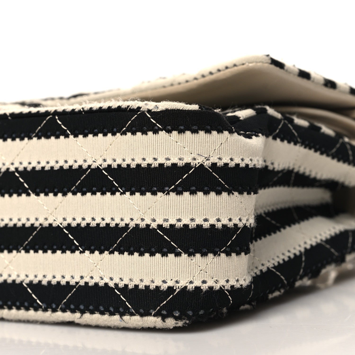 Chanel Jersey Quilted Medium Coco Sailor Flap Black White 10 of 12