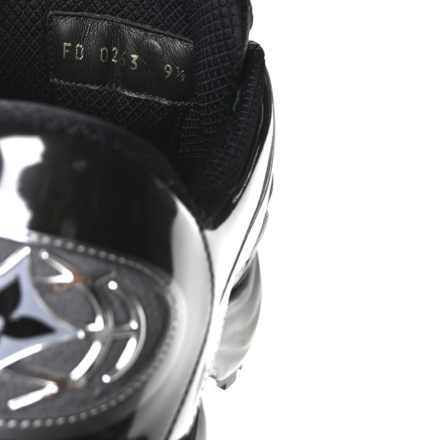 Louis Vuitton Monogram Discovery Lace Up Sneakers 9.5 Black Silver 8 of 9