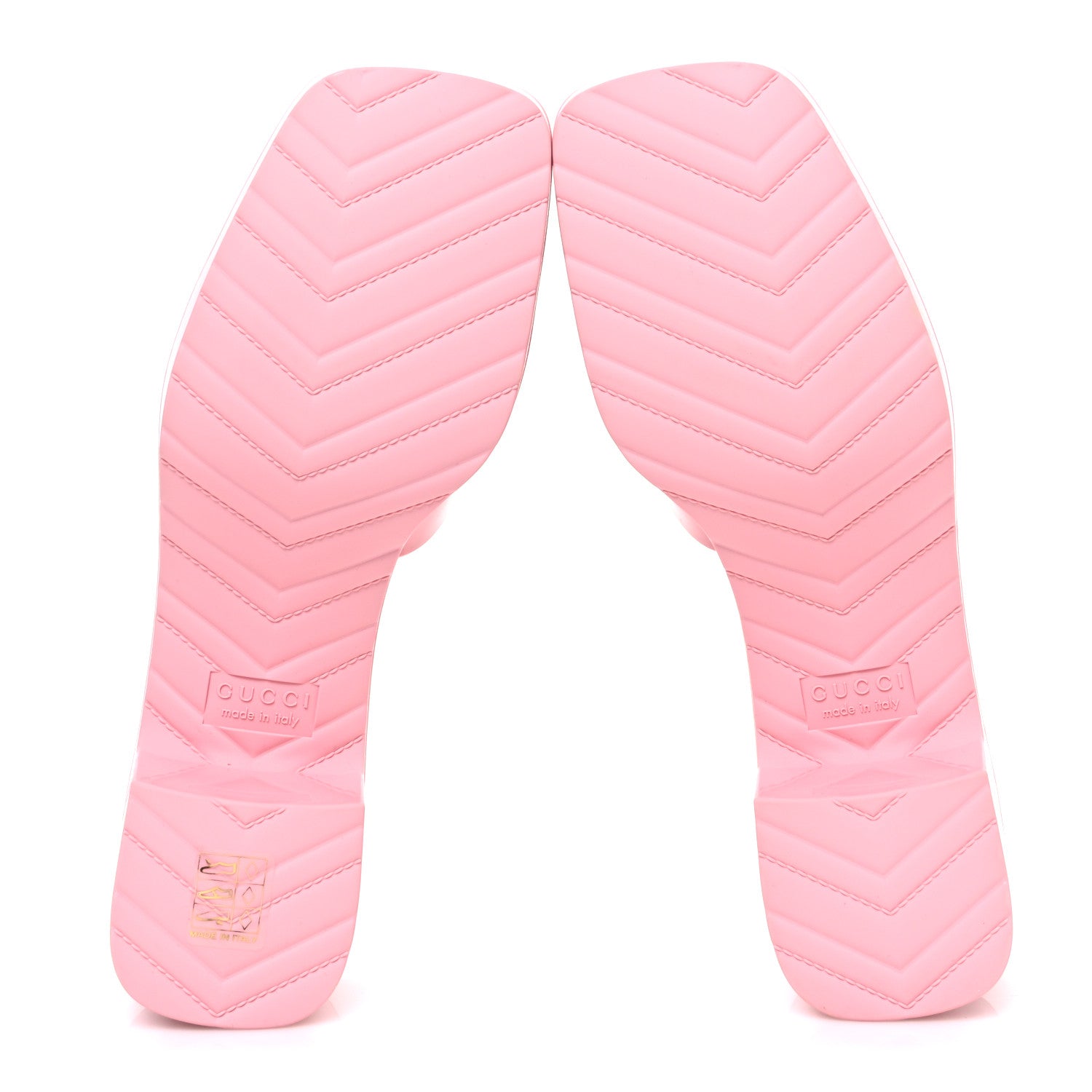 Gucci Rubber Gucci Logo Womens Platform 20/60mm Slide Sandals 38 Wild Rose 7 of 11