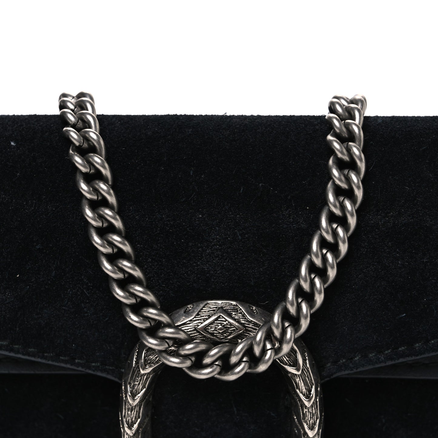 Suede Super Mini Dionysus Shoulder Bag Black