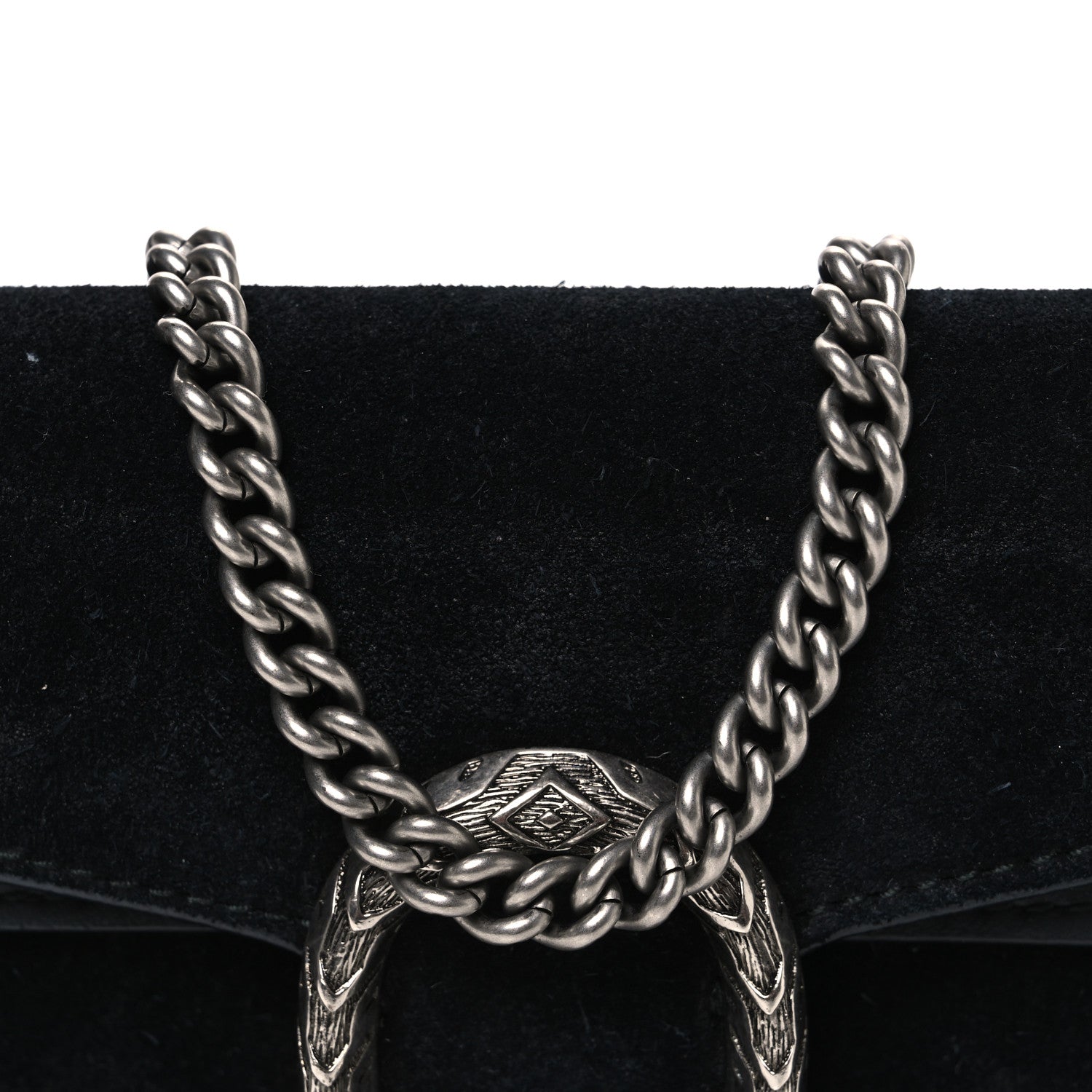 Gucci Suede Super Mini Dionysus Shoulder Bag Black 7 of 9