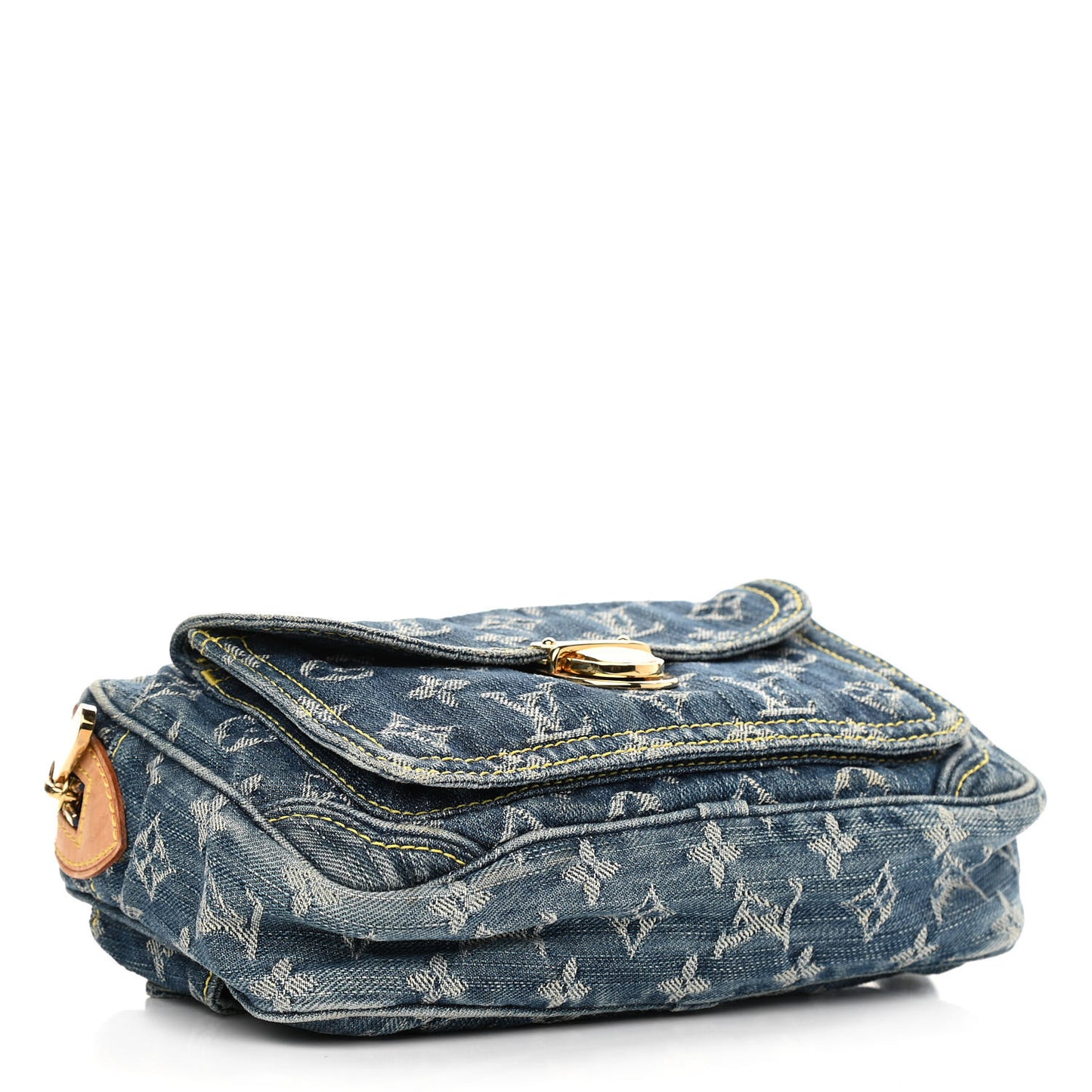 Monogram Denim Bum Bag Blue