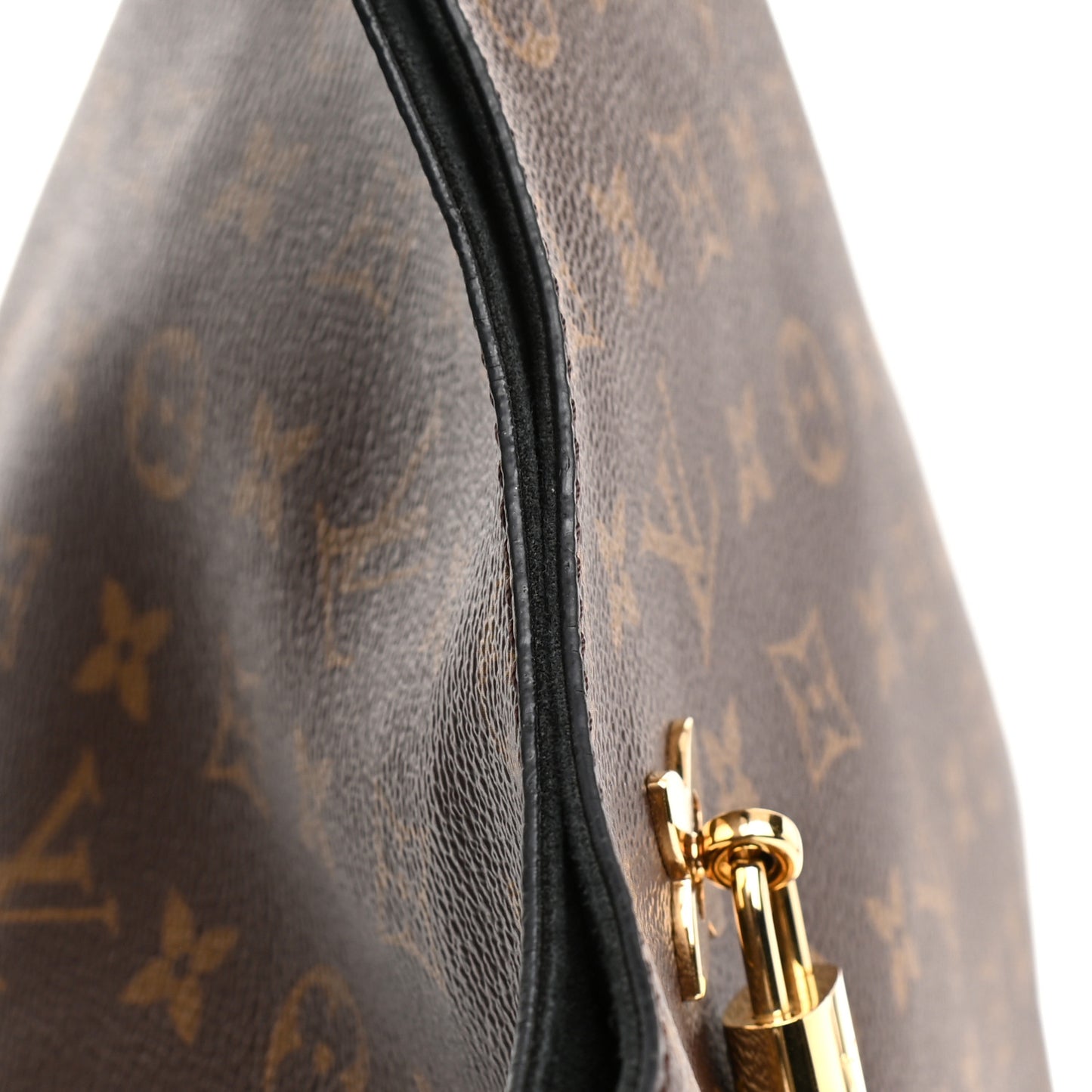 Monogram Flower Hobo Black
