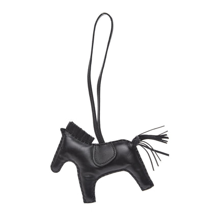 Hermes Milo Lambskin Grigri Rodeo Horse Bag Charm MM So Black 1 of 4