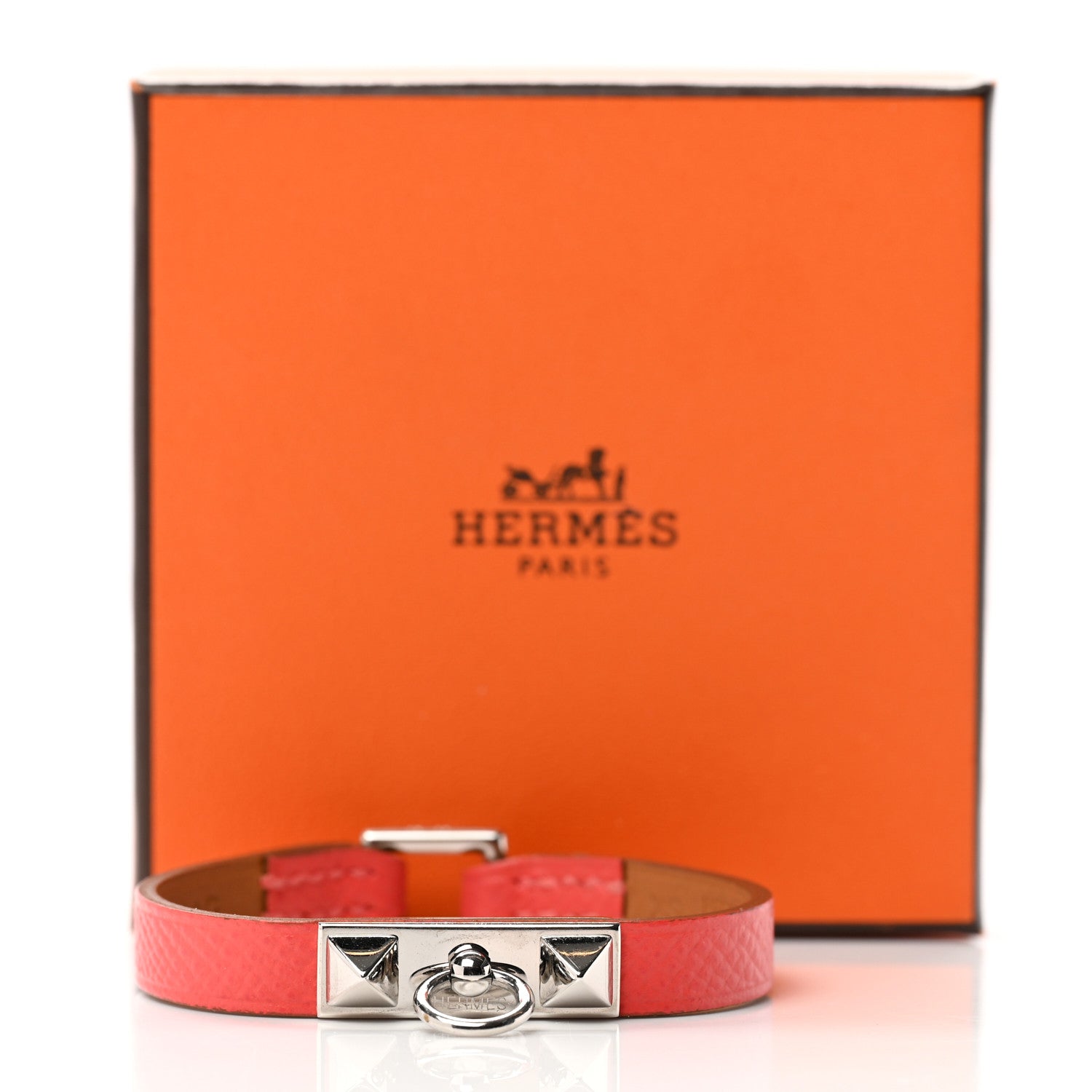 Hermes Epsom Micro Rivale Bracelet XS Rose Jaipur 6 of 6