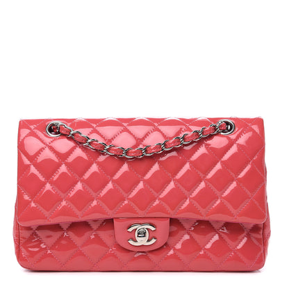Chanel Patent Quilted Medium Double Flap Fuchsia 1 of 15