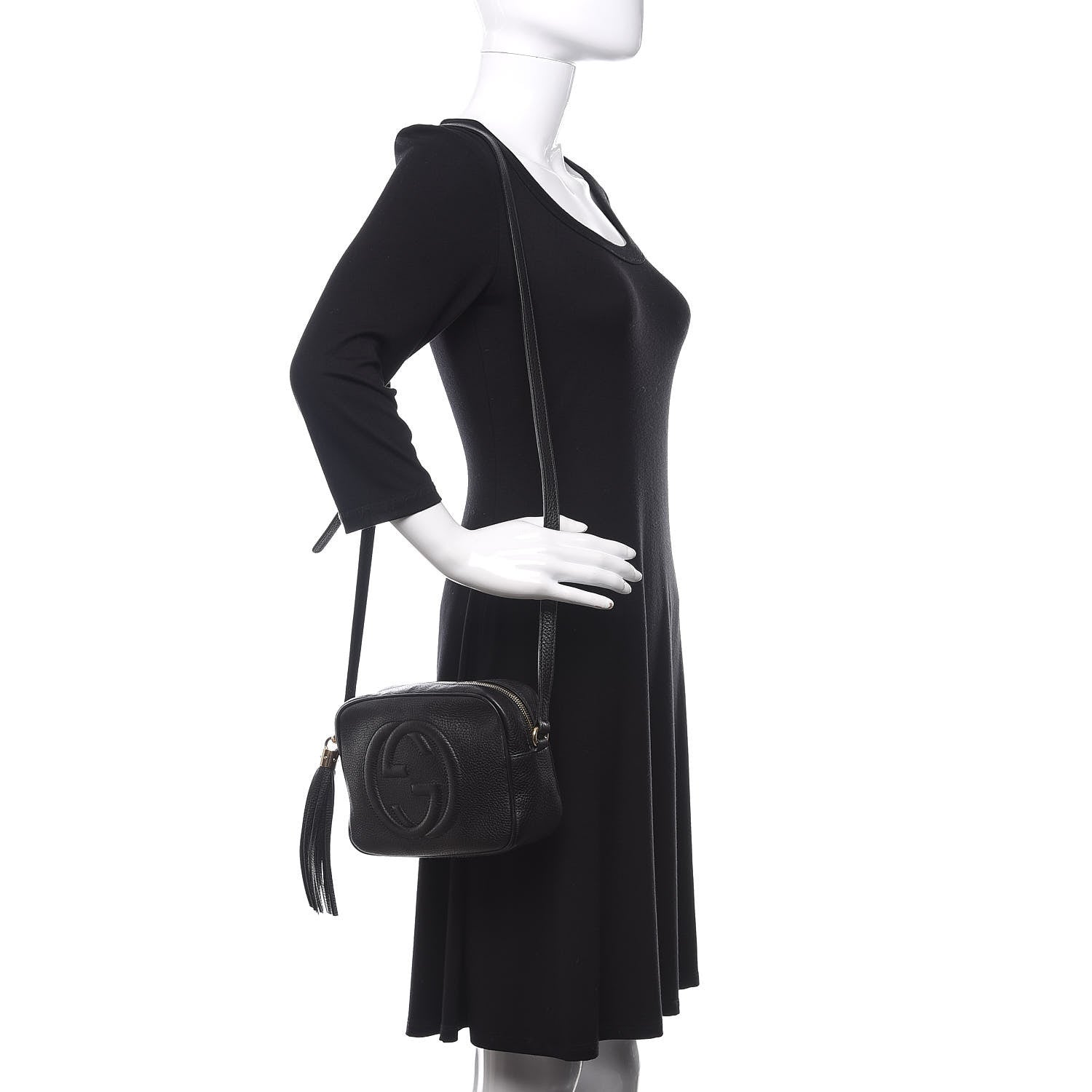 Gucci Pebbled Calfskin Small Soho Disco Bag Black 2 of 10