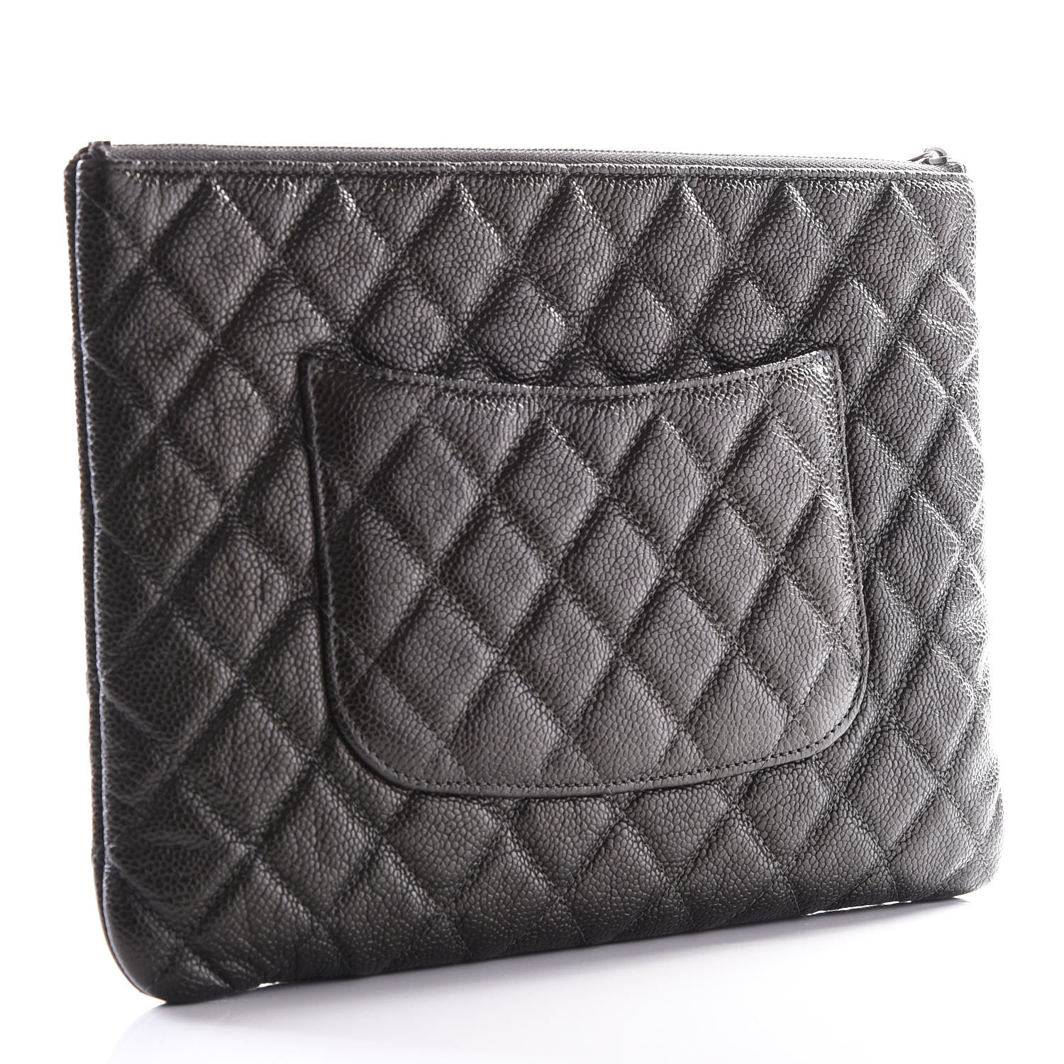 Chanel Caviar Quilted Medium Cosmetic Case Charcoal 2 of 10