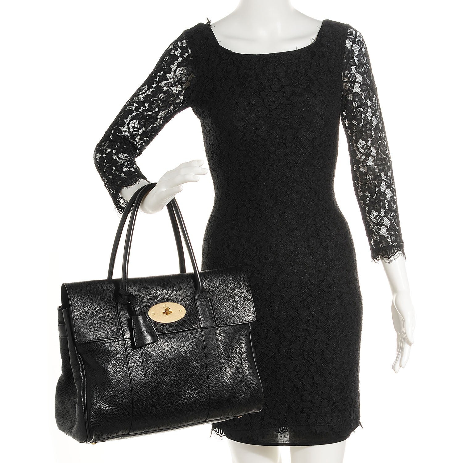 Mulberry Natural Leather Bayswater Black 2 of 11