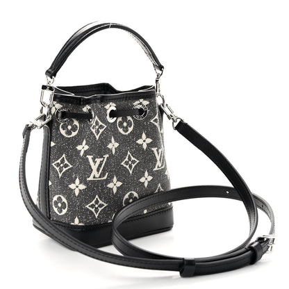 Louis Vuitton Monogram Jacquard Denim Nano Noe Bleu 3 of 8