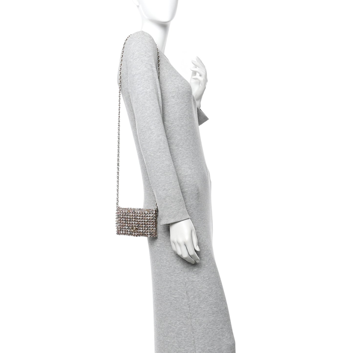 Metal Pearl Minaudiere CC Mini Evening Bag Multicolor