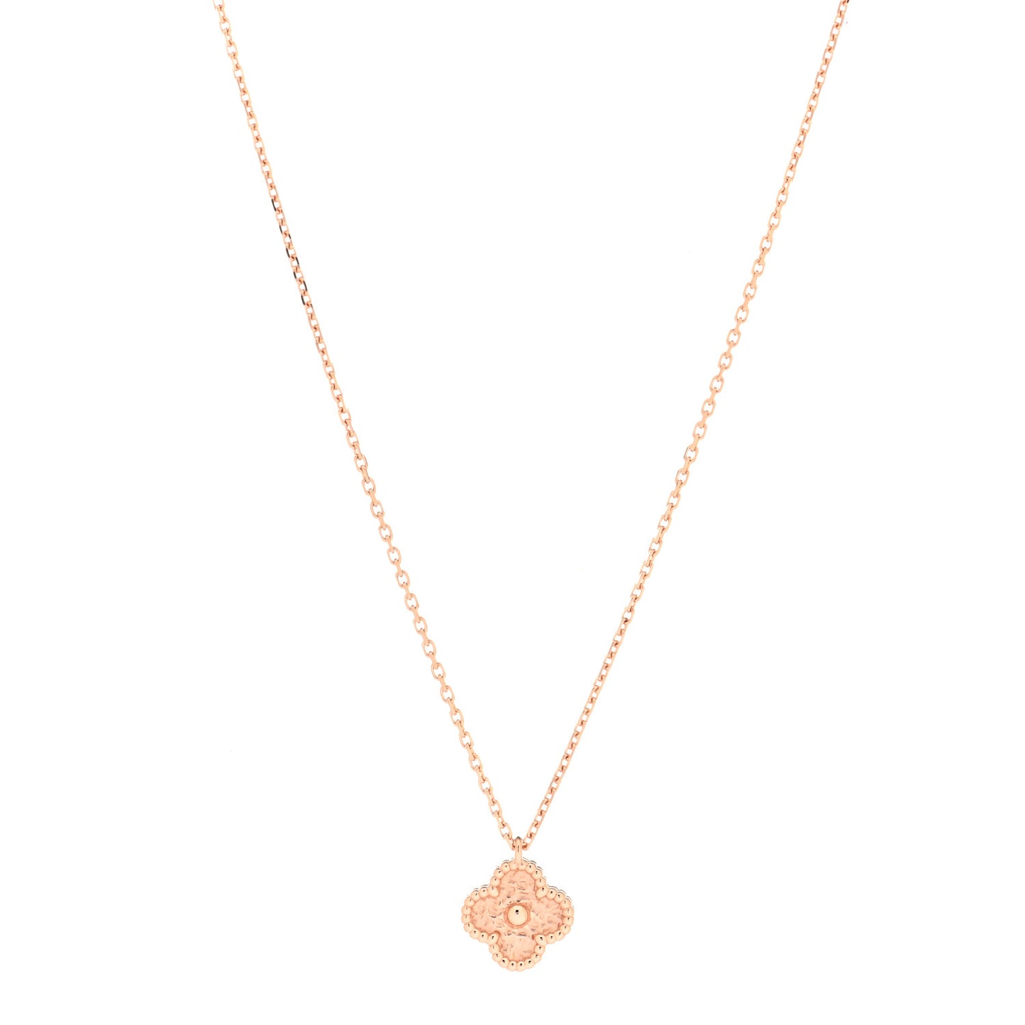 18K Rose Gold Sweet Alhambra Pendant Necklace