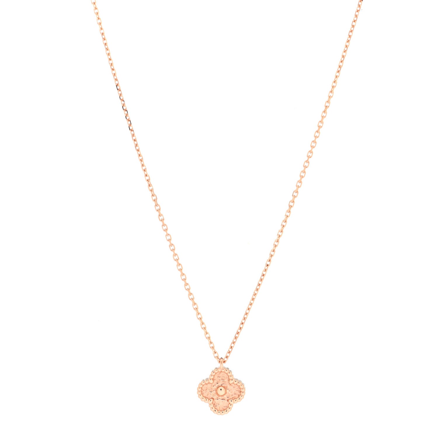 Van Cleef & Arpels 18K Rose Gold Sweet Alhambra Pendant Necklace 3 of 6