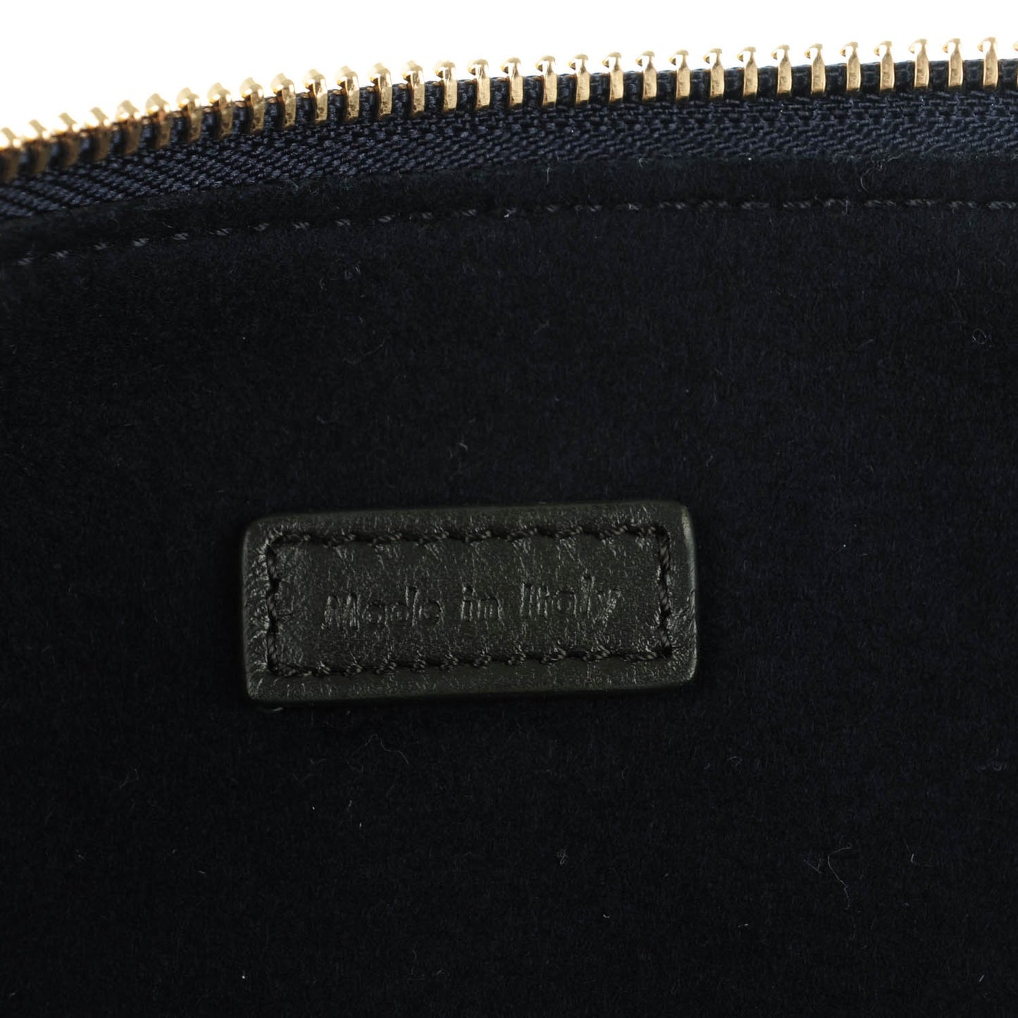 Shiny Smooth Calfskin Zipped Twisted Cabas Navy Dark Green