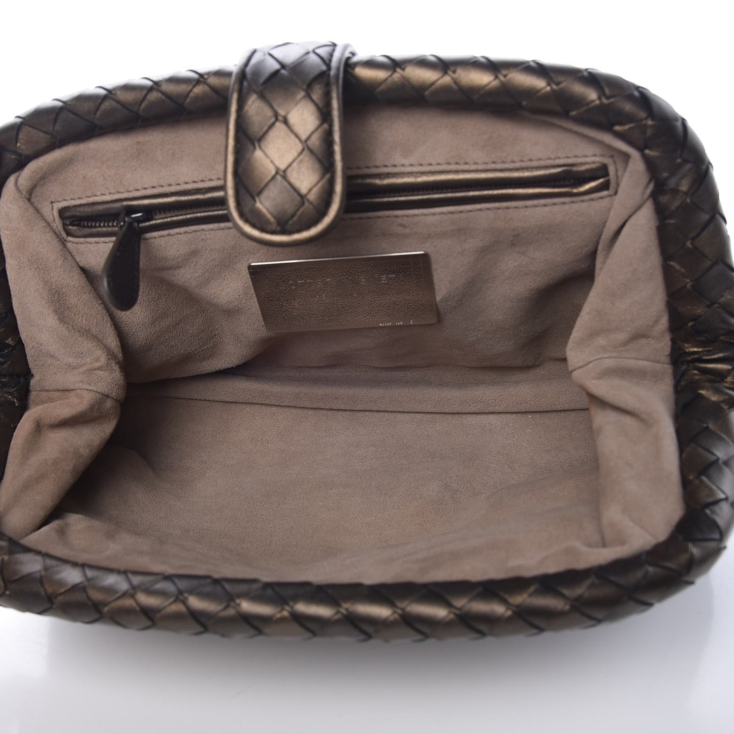 Nappa Intrecciato The Lauren 1980 Clutch Dark Bronze