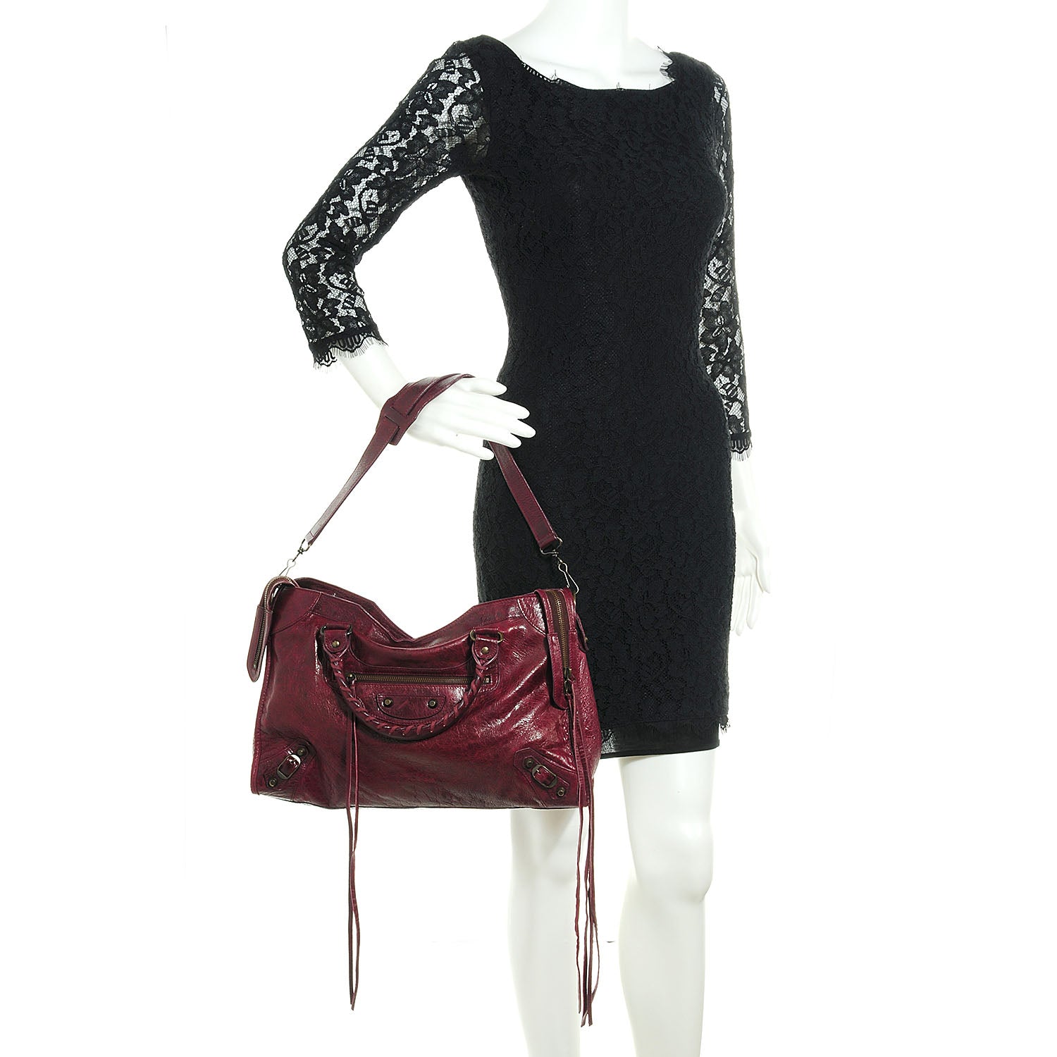 Balenciaga Chevre City Bordeaux 2 of 12