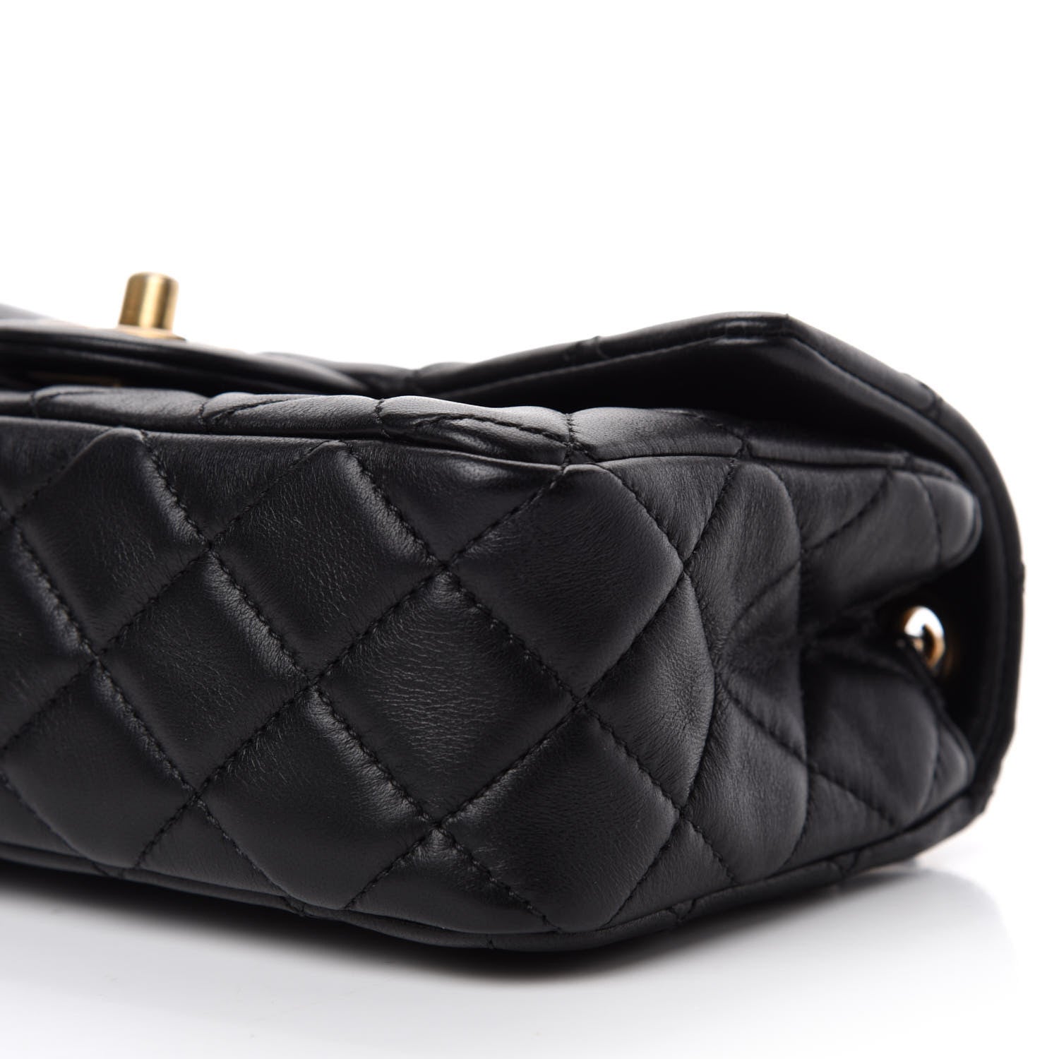 Chanel Lambskin Quilted Mini Rectangular Pearl Crush Flap Black 7 of 12