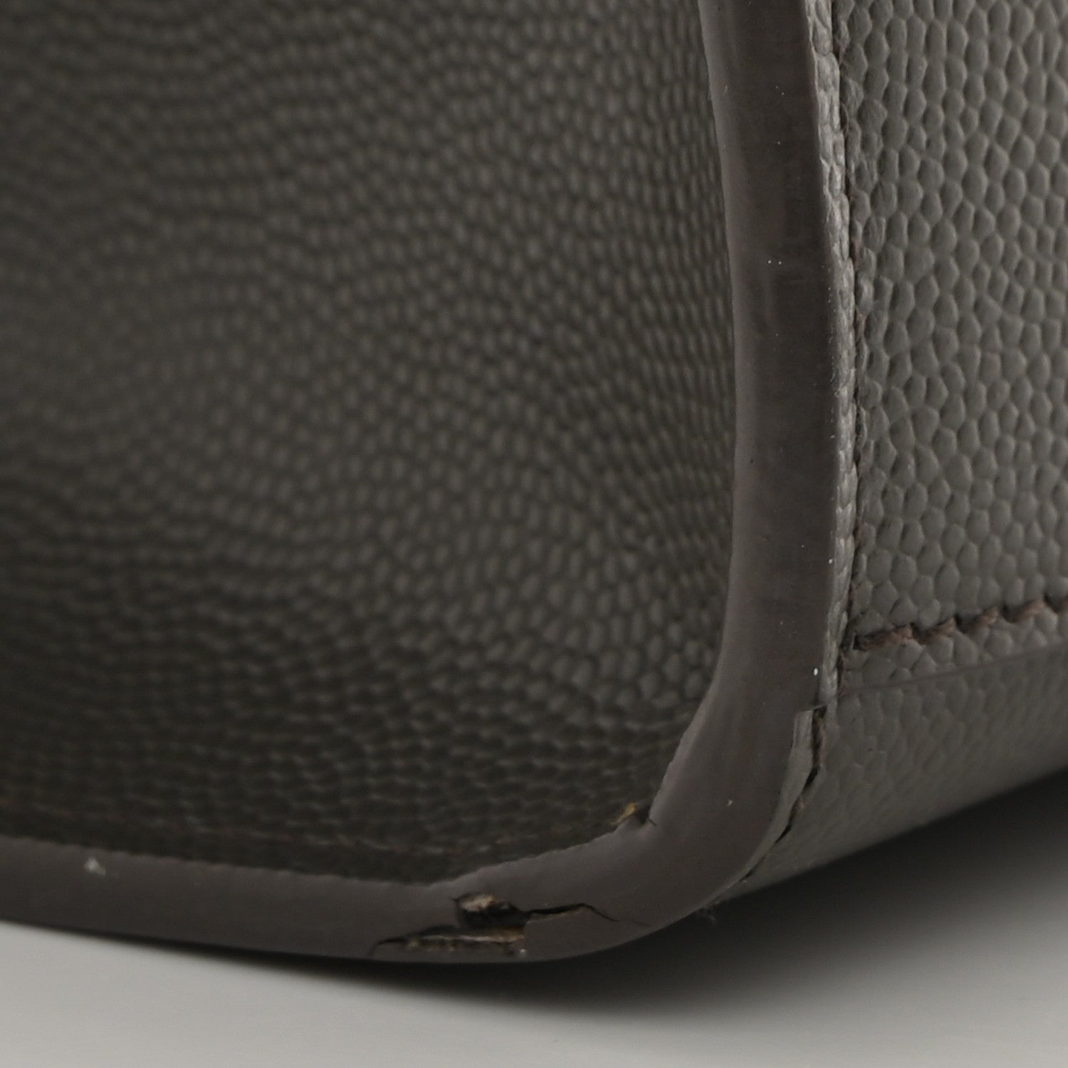 Saint Laurent Grain De Poudre Medium Classic Monogram Kate Satchel Earth Grey 11 of 11