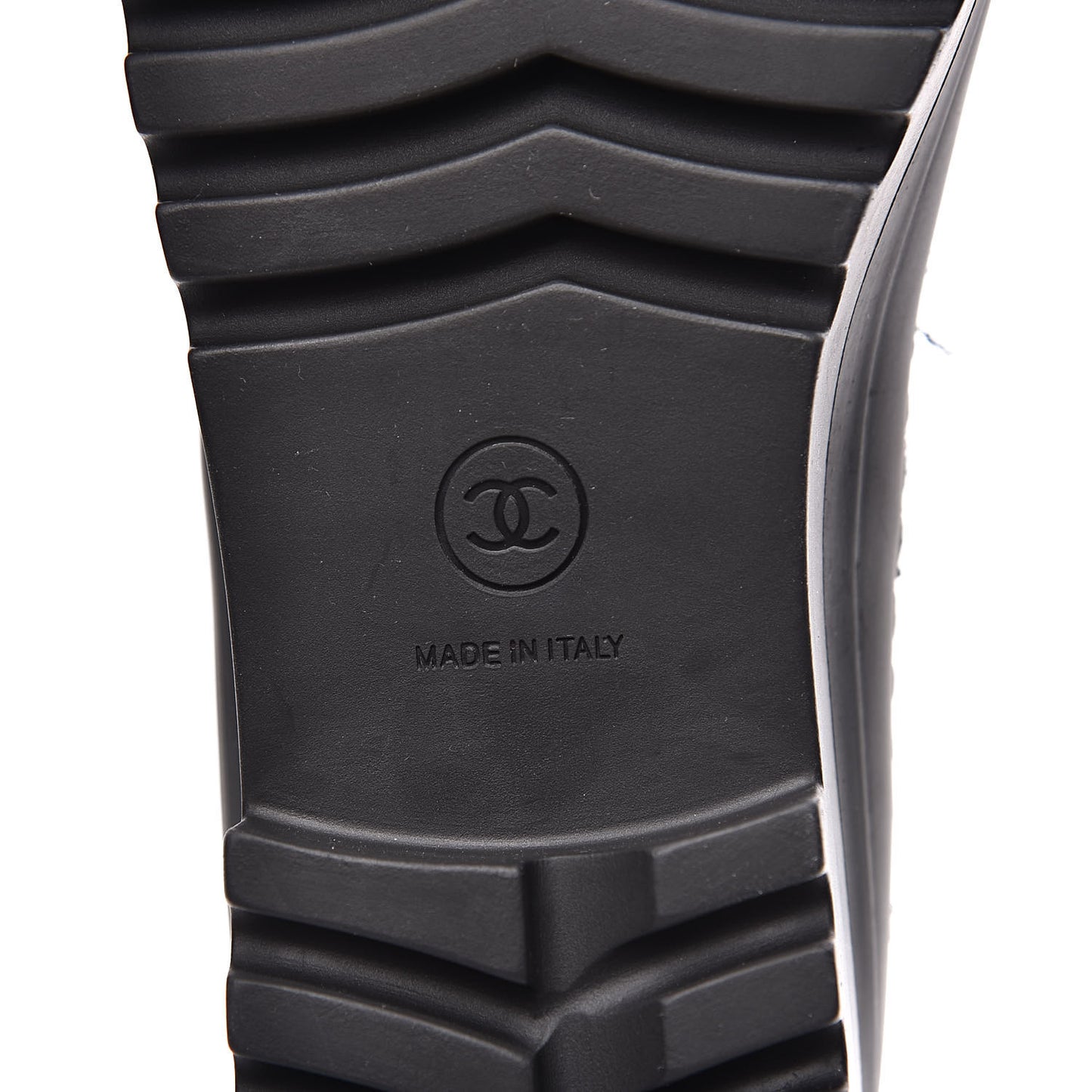 Tweed Rubber CC Short Boots 39 Black