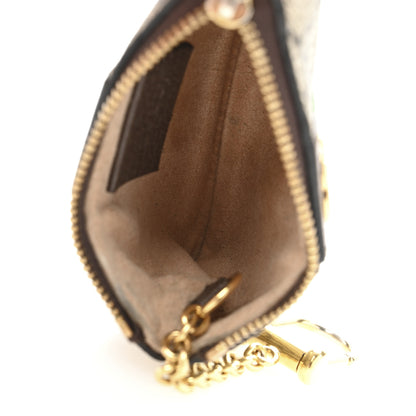 Gucci GG Supreme Monogram Web Ophidia Key Case Beige New Acero 5 of 9