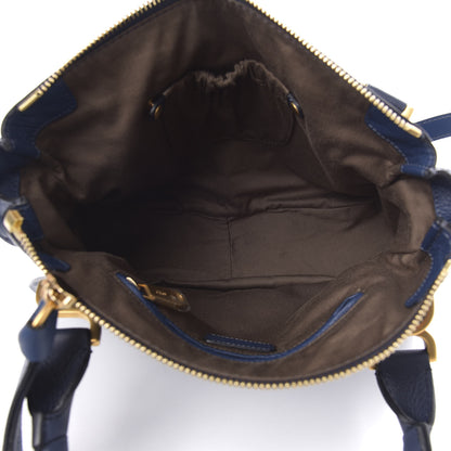 Chloe Calfskin Medium Marcie Satchel Royal Navy 5 of 10