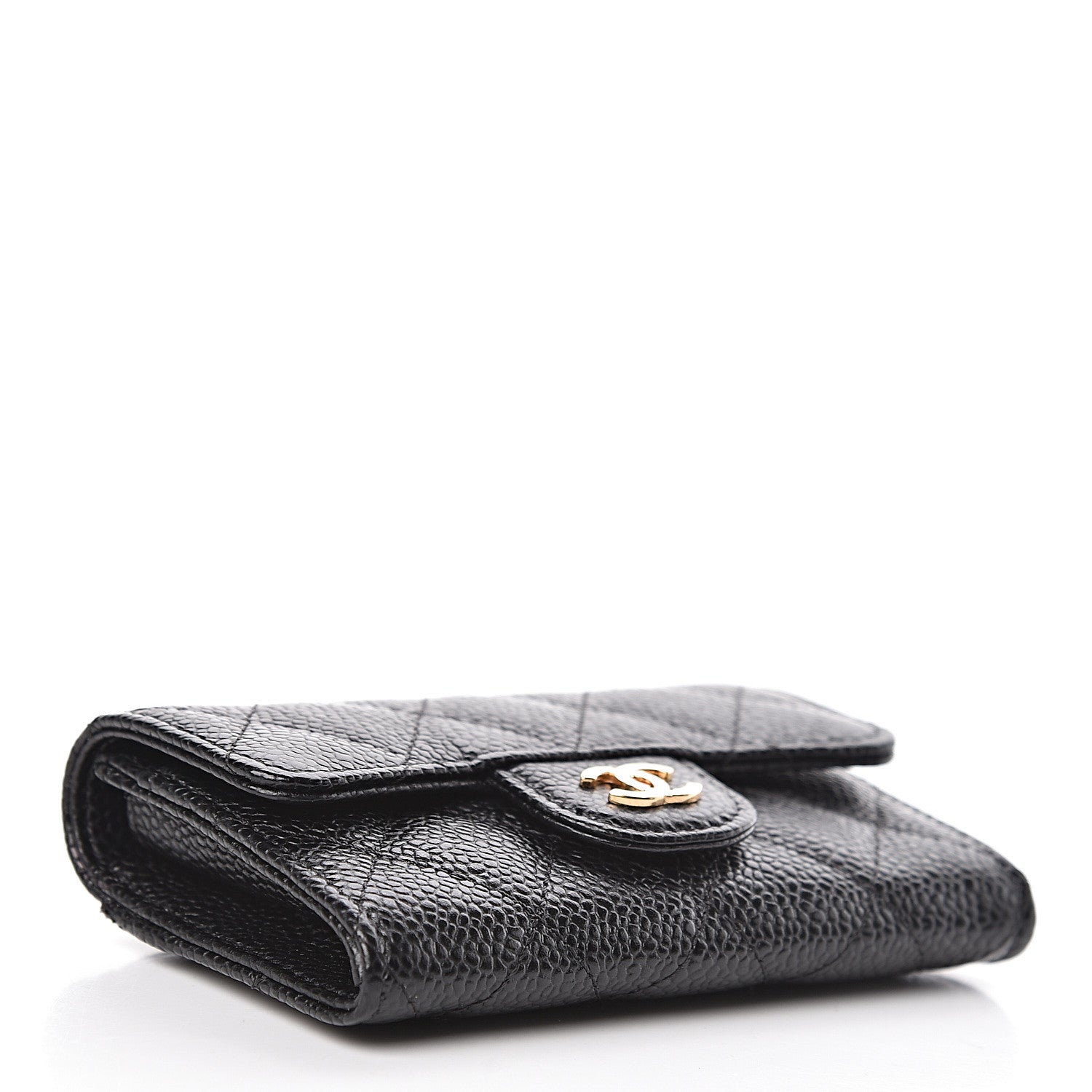 Chanel Caviar Quilted Flap Card Holder Wallet Black 4 of 9