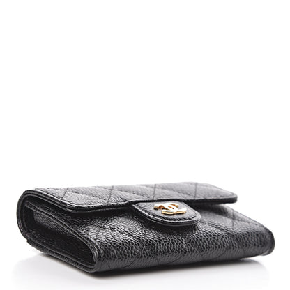 Chanel Caviar Quilted Flap Card Holder Wallet Black 4 of 9