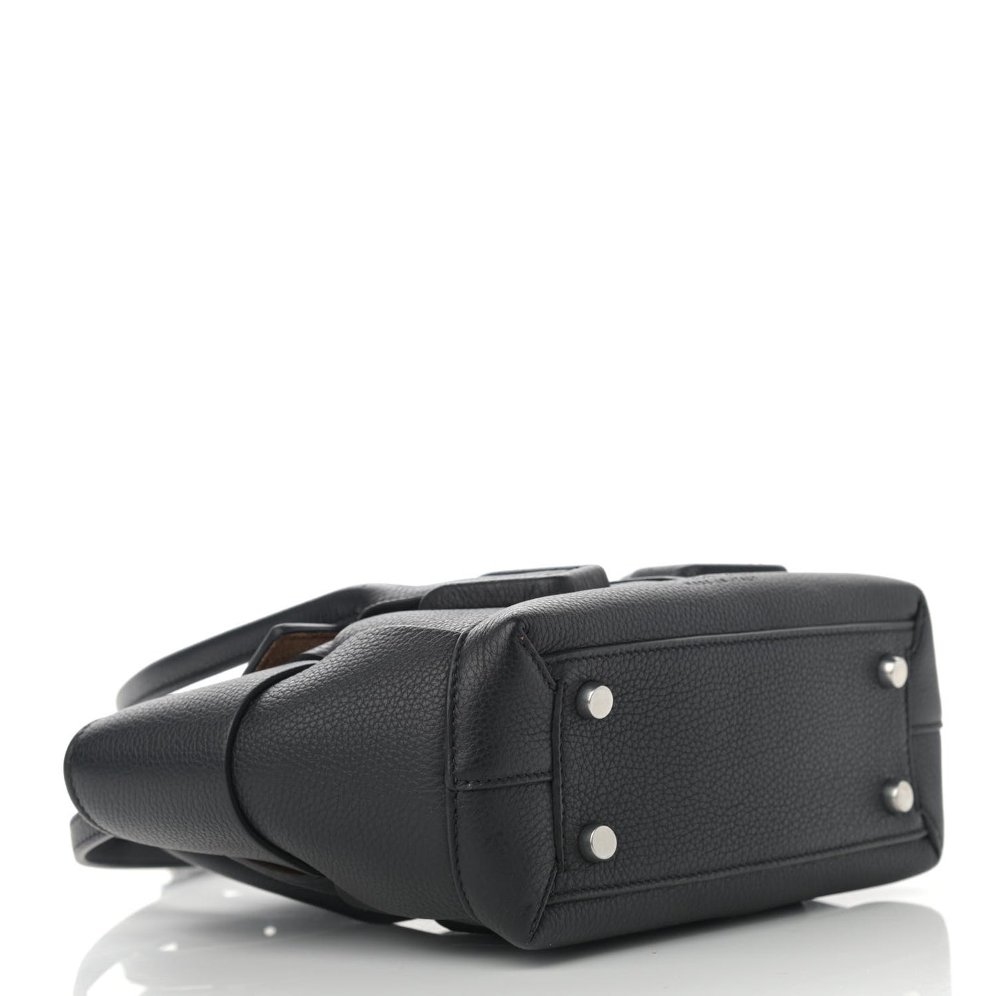 Grained Calfskin Mini Maxi Intrecciato Arco 33 Black