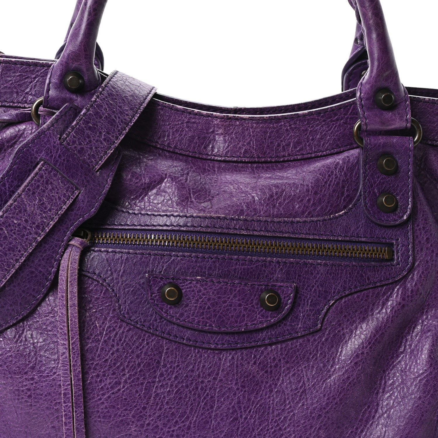 Balenciaga Agneau Classic Hardware City Dark Violet 8 of 11