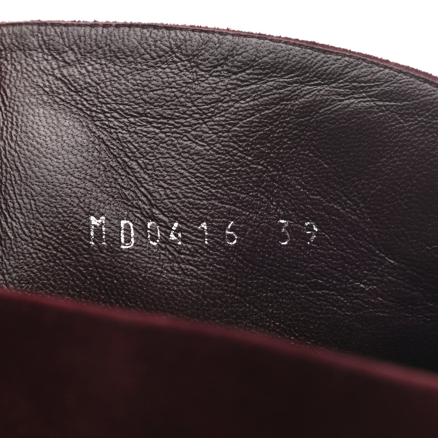 Christian Dior Suede Knee High Boots 39 Burgundy 7 of 9