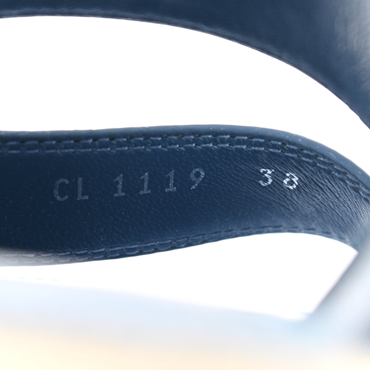Monogram Denim Starboard Espadrille Flat Sandal 38 Blue