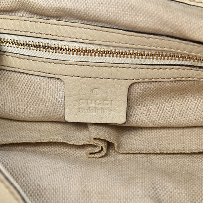Gucci Pebbled Calfskin Medium Soho Chain Shoulder Bag Off White 6 of 18