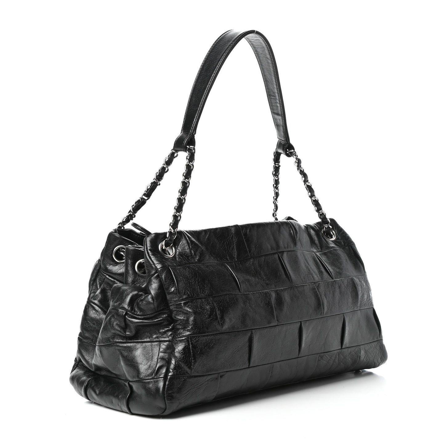 Lambskin Igloo Shoulder Bag Black