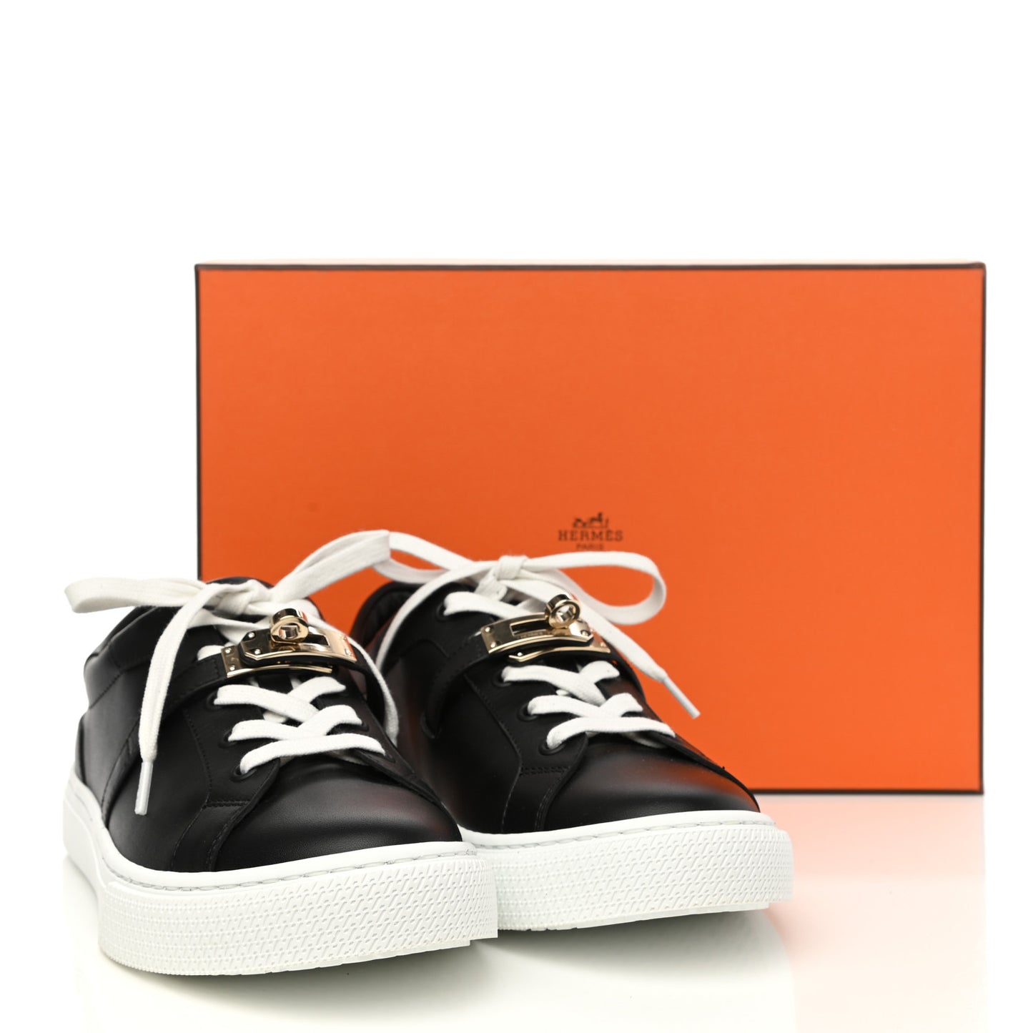 Calfskin Day Sneakers 38.5 Black