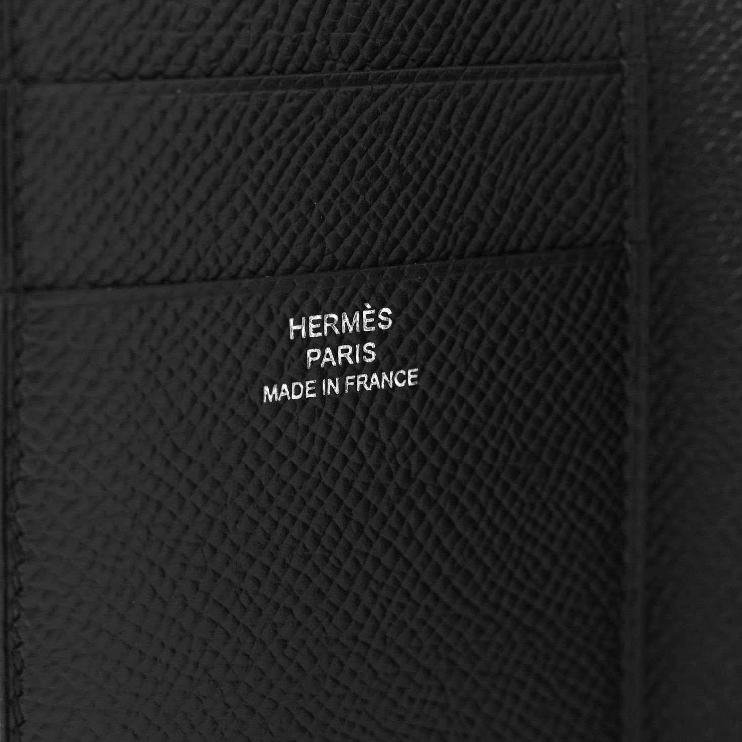 Hermes Epsom Tri-Fold Compact Monochrome Bearn Wallet Black 6 of 7