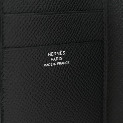 Hermes Epsom Tri-Fold Compact Monochrome Bearn Wallet Black 6 of 7