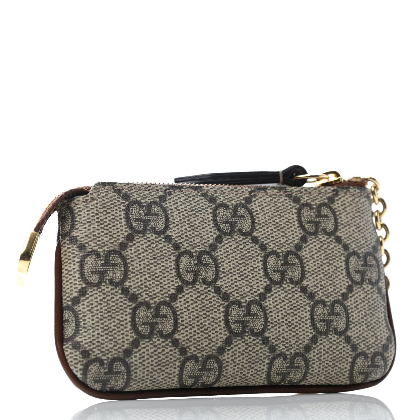 GG Supreme Monogram Key Case Brown