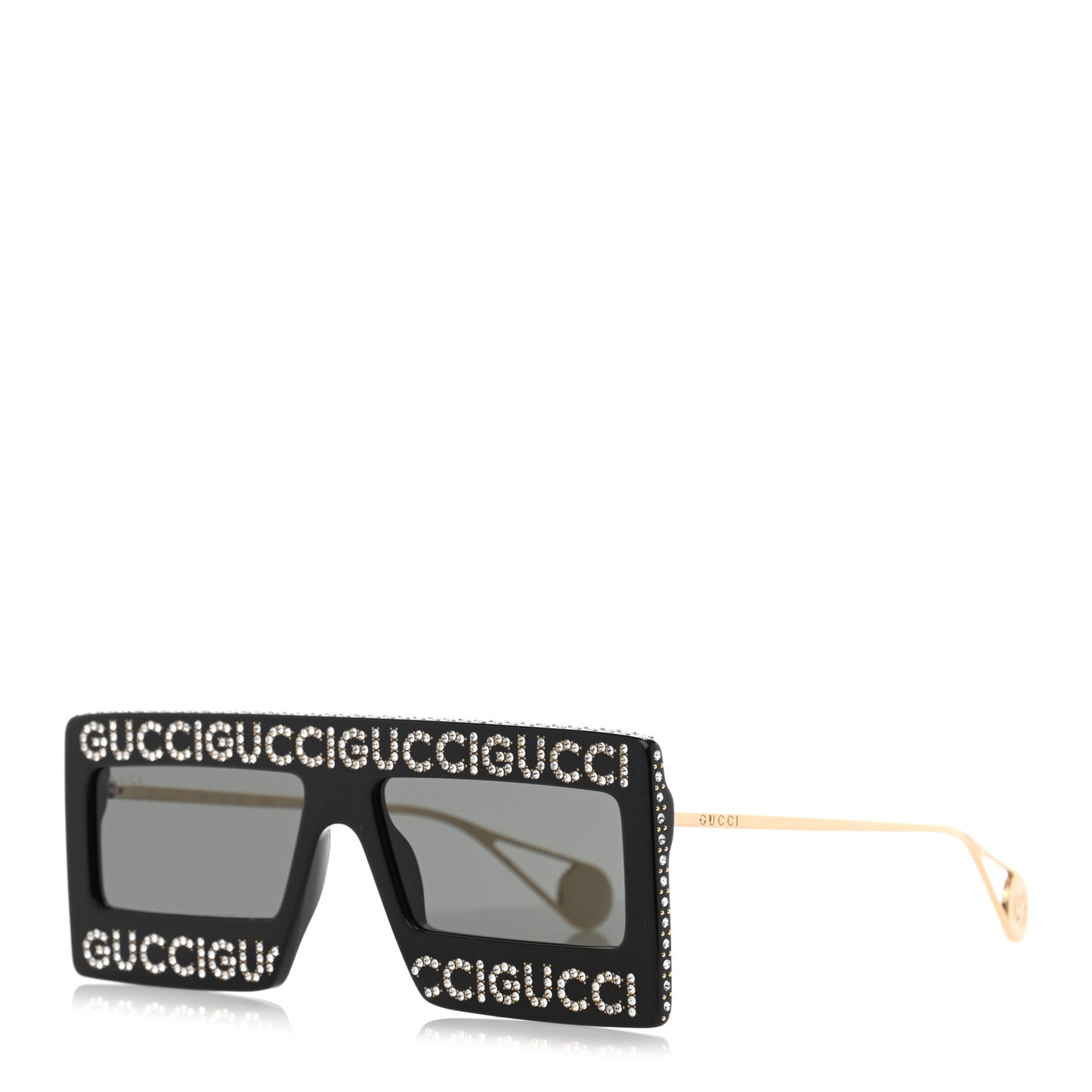 Acetate Crystal Mask-Frame Sunglasses GG0431S Black
