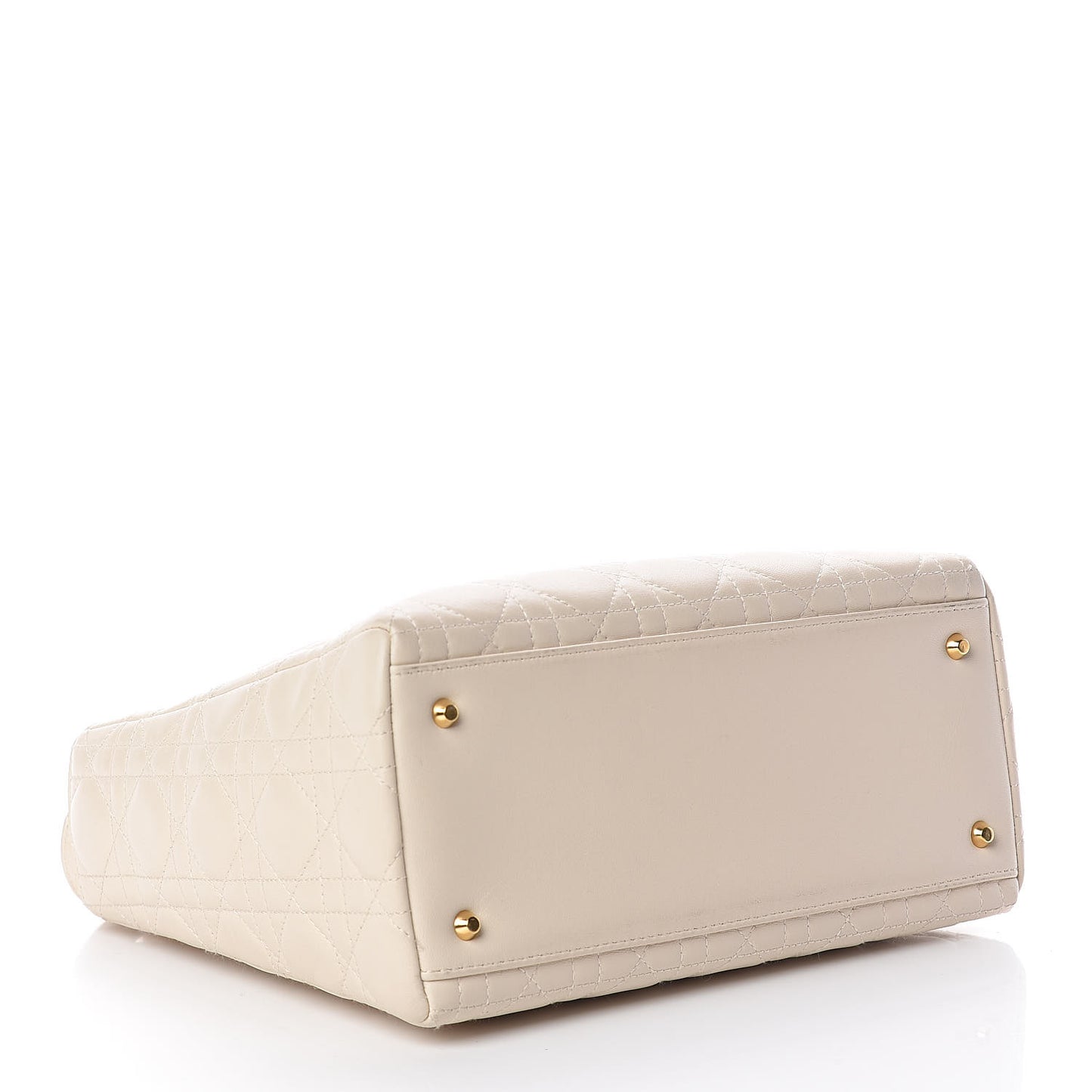 Lambskin Cannage Medium Lady Dior Light Beige