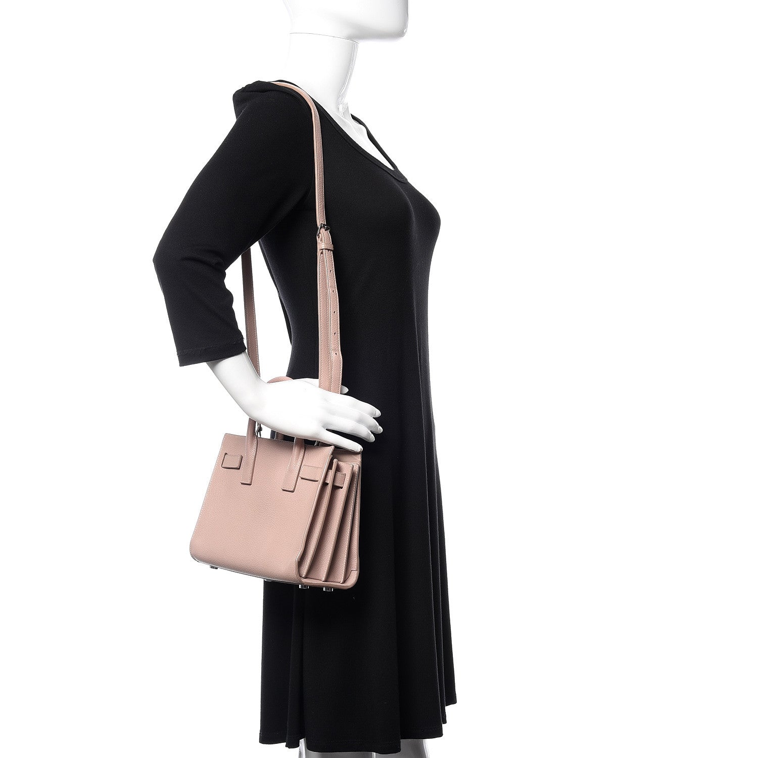Saint Laurent Grained Calfskin Nano Sac De Jour Antique Rose 2 of 13