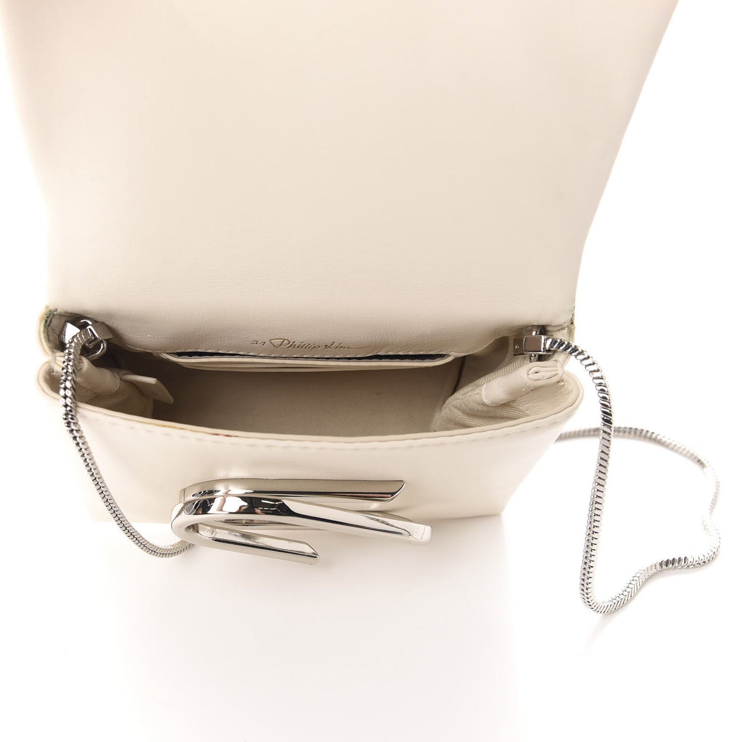 3.1 Calfskin Alix Soft Flap Clutch White