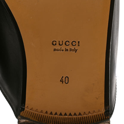 Gucci Calfskin Womens Princetown Slippers 40 Black 7 of 11