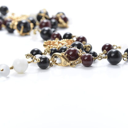 Chanel Resin Beaded CC Necklace Gold Multicolor 4 of 6