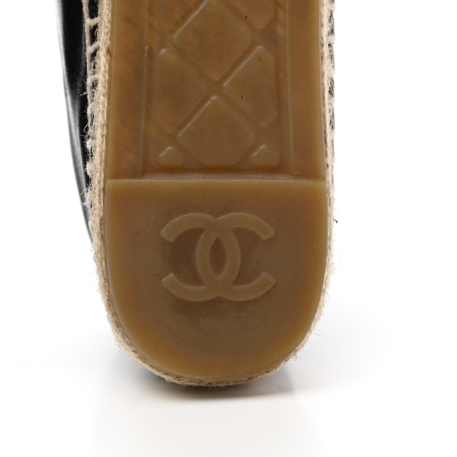 Chanel Calfskin Chain CC Espadrilles 38 Black 8 of 11
