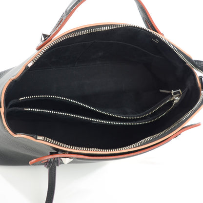 Fendi Vitello Dolce Marquetry Medium By The Way Boston Bag Black Multicolor 5 of 8