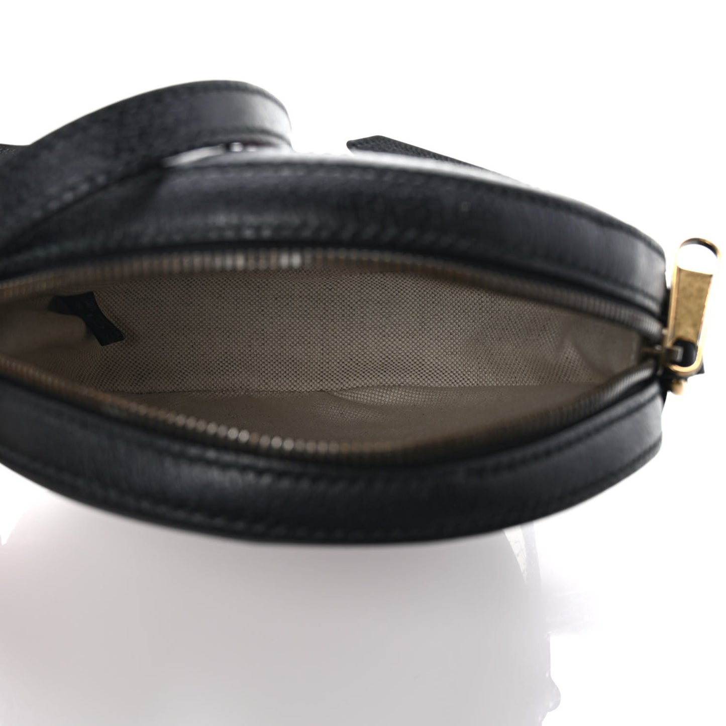 Velvet GG Monogram Textured Calfskin Round Shoulder Bag Red Cipria Black